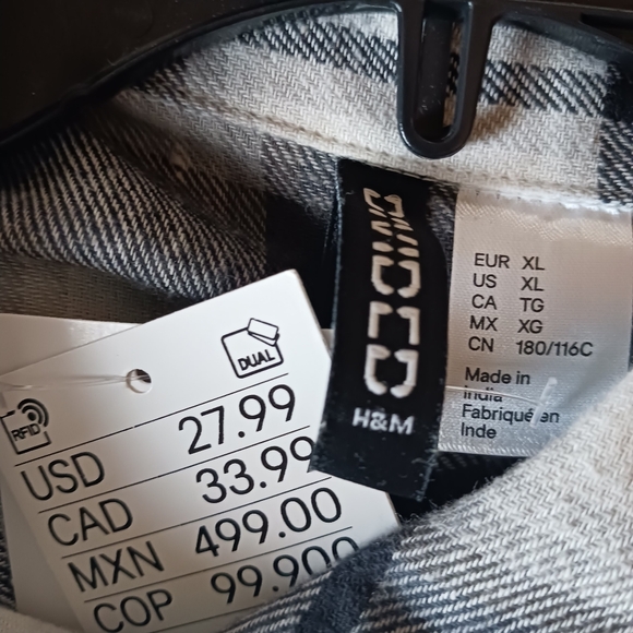 H&M Plaid Long Sleeve Shirt - Picture 3 of 7